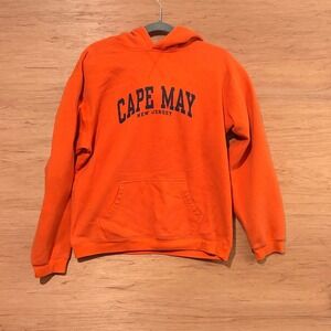 Outback Rider Cape May New Jersey Orange Pullover Hoodie Sweatshirt Medium